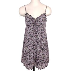 American Eagle Babydoll Mini Mesh Dress ditsy floral Y2K coquette romantic